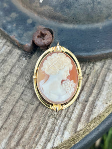 10K Cameo Pendant/Pin