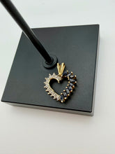 Load image into Gallery viewer, 10K Sapphire &amp; Diamond Pendant
