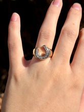 Load image into Gallery viewer, 10K Diamond Horseshoe Ring
