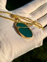 Load image into Gallery viewer, 18K Blue Agate Cameo
