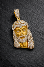 Load image into Gallery viewer, 10K Diamond Jesus Pendant
