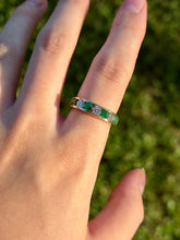 Load image into Gallery viewer, 14K Emerald &amp; Diamond Ring
