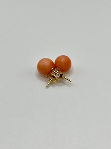 14K Pink Coral Earrings