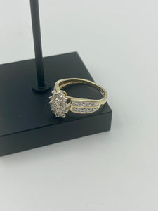 10K Diamond Cluster Ring