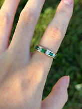 Load image into Gallery viewer, 14K Emerald &amp; Diamond Ring

