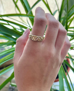 14K Nugget Diamond Ring