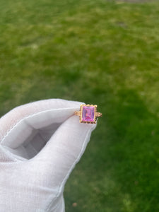 10K Pink Topaz Ring