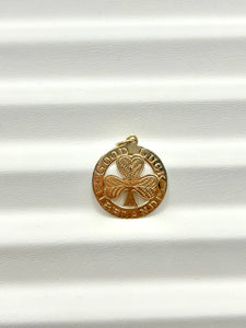 9K Ireland Clover Pendant