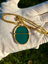 Load image into Gallery viewer, 18K Blue Agate Cameo

