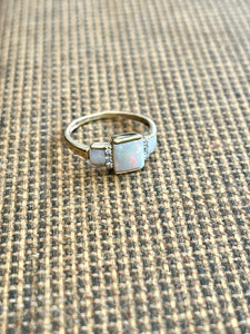 10K Opal Diamond Ring