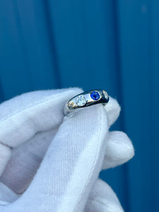 18K Sapphire Diamond Ring