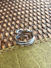 Load image into Gallery viewer, SS Turquoise Feather Ring
