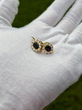Load image into Gallery viewer, 18K Sapphire &amp; Diamond Earrings
