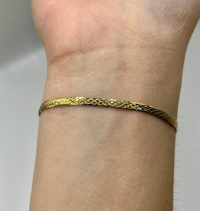 14K Fancy-Herringbone Bracelet