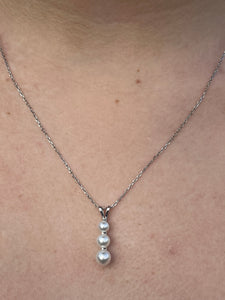 10K Faux Pearl Necklace