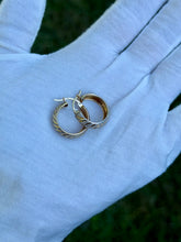 Load image into Gallery viewer, 10K Two-Tone Hoops
