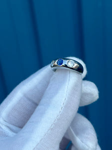 18K Sapphire Diamond Ring