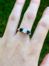 Load image into Gallery viewer, 14K Diamond &amp; Sapphire Ring
