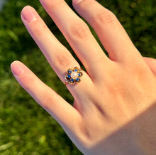 Load image into Gallery viewer, 10K Pearl &amp; Topaz Ring
