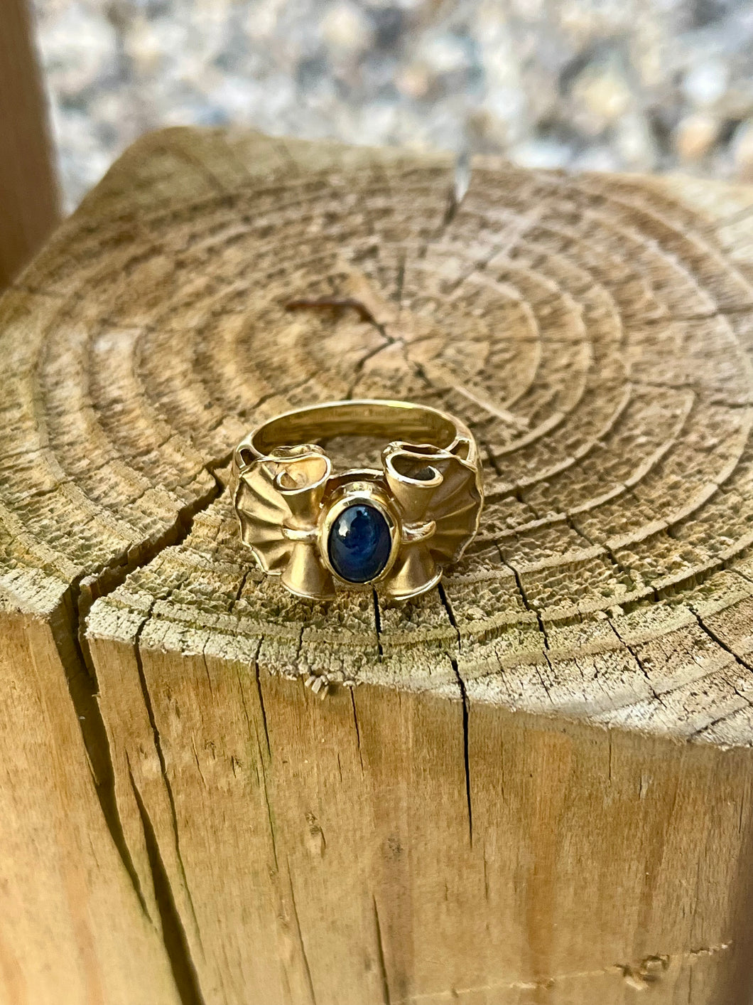 14K Sapphire Bow Ring