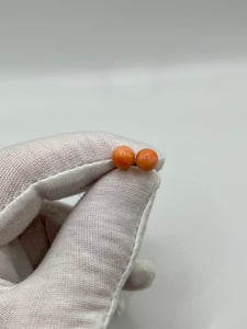 14K Pink Coral Earrings