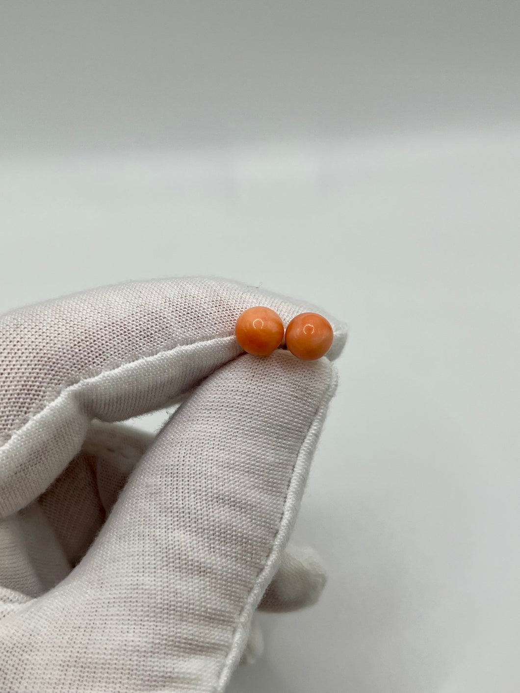 14K Pink Coral Earrings