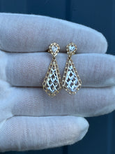 Load image into Gallery viewer, 14K Two-Tone Dangle Earrings
