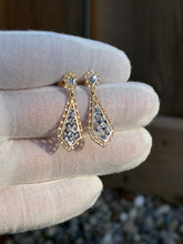 Load image into Gallery viewer, 14K Two-Tone Dangle Earrings
