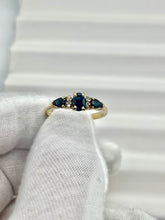 Load image into Gallery viewer, 10K Sapphire Diamond Ring
