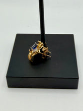 Load image into Gallery viewer, 10K Sapphire &amp; Diamond Earrings

