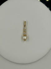Load image into Gallery viewer, 14K Pearl and Diamond Pendant
