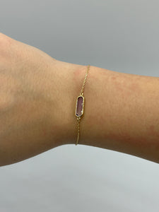 10K Amethyst Bracelet