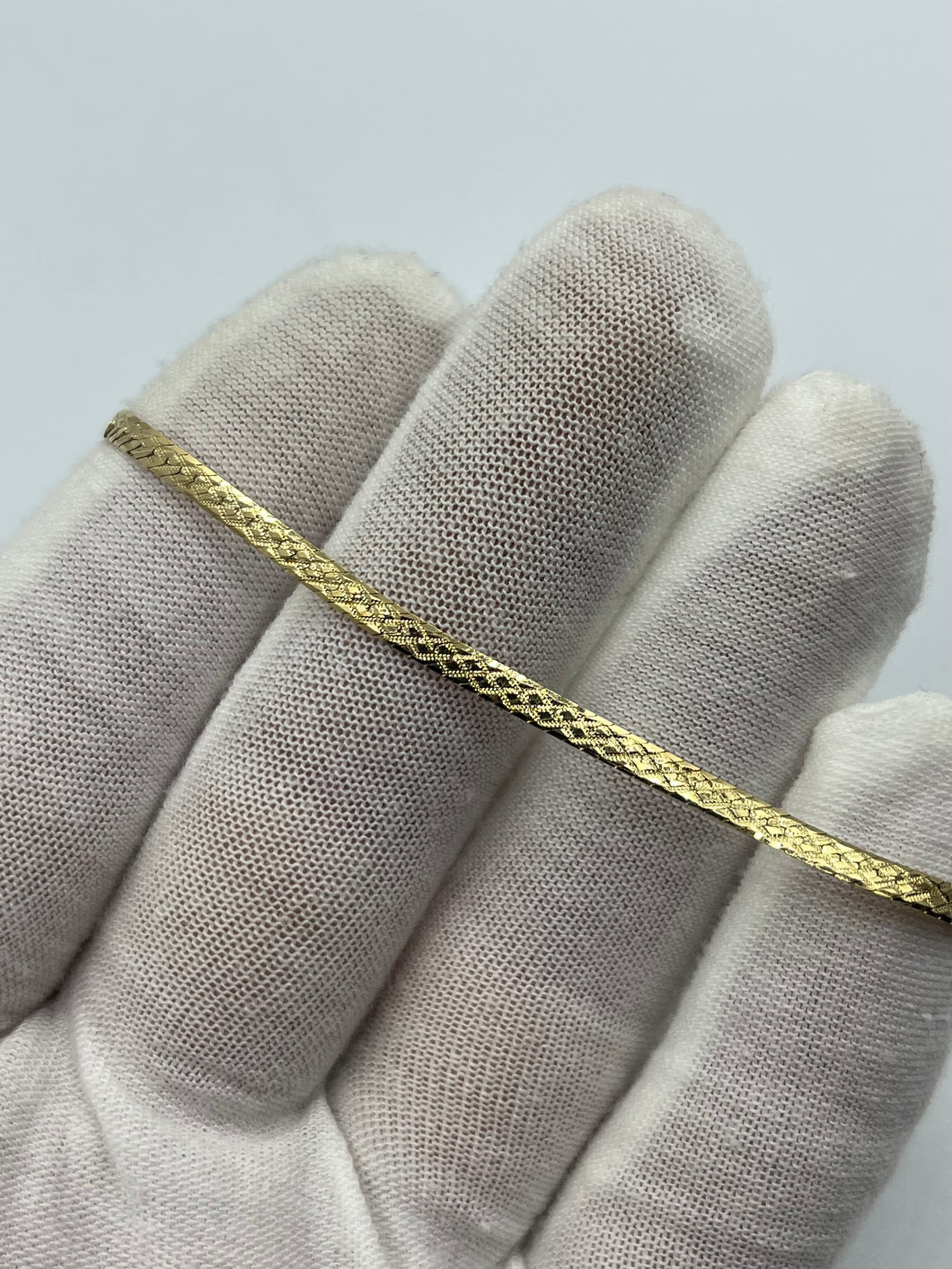 14K Fancy-Herringbone Bracelet