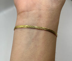 14K Fancy-Herringbone Bracelet