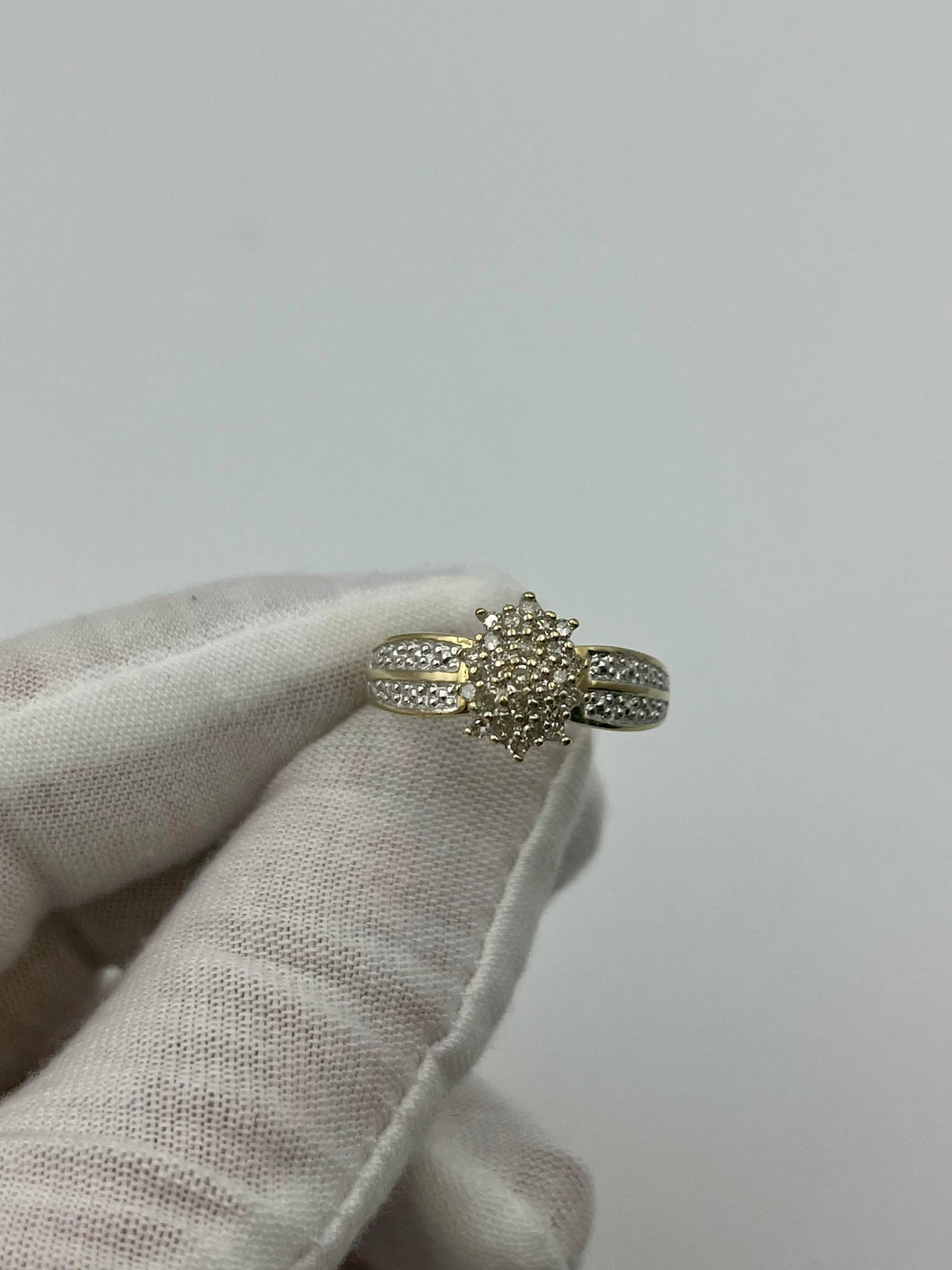 10K Diamond Cluster Ring