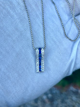 Load image into Gallery viewer, 18K Diamond Sapphire Necklace
