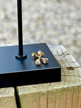 Load image into Gallery viewer, 14K Diamond Earrings- Twist backs
