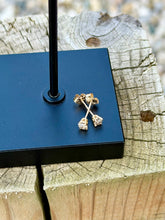 Load image into Gallery viewer, 14K Diamond Earrings- Twist backs
