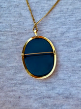 Load image into Gallery viewer, 18K Blue Agate Cameo

