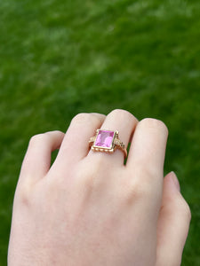 10K Pink Topaz Ring