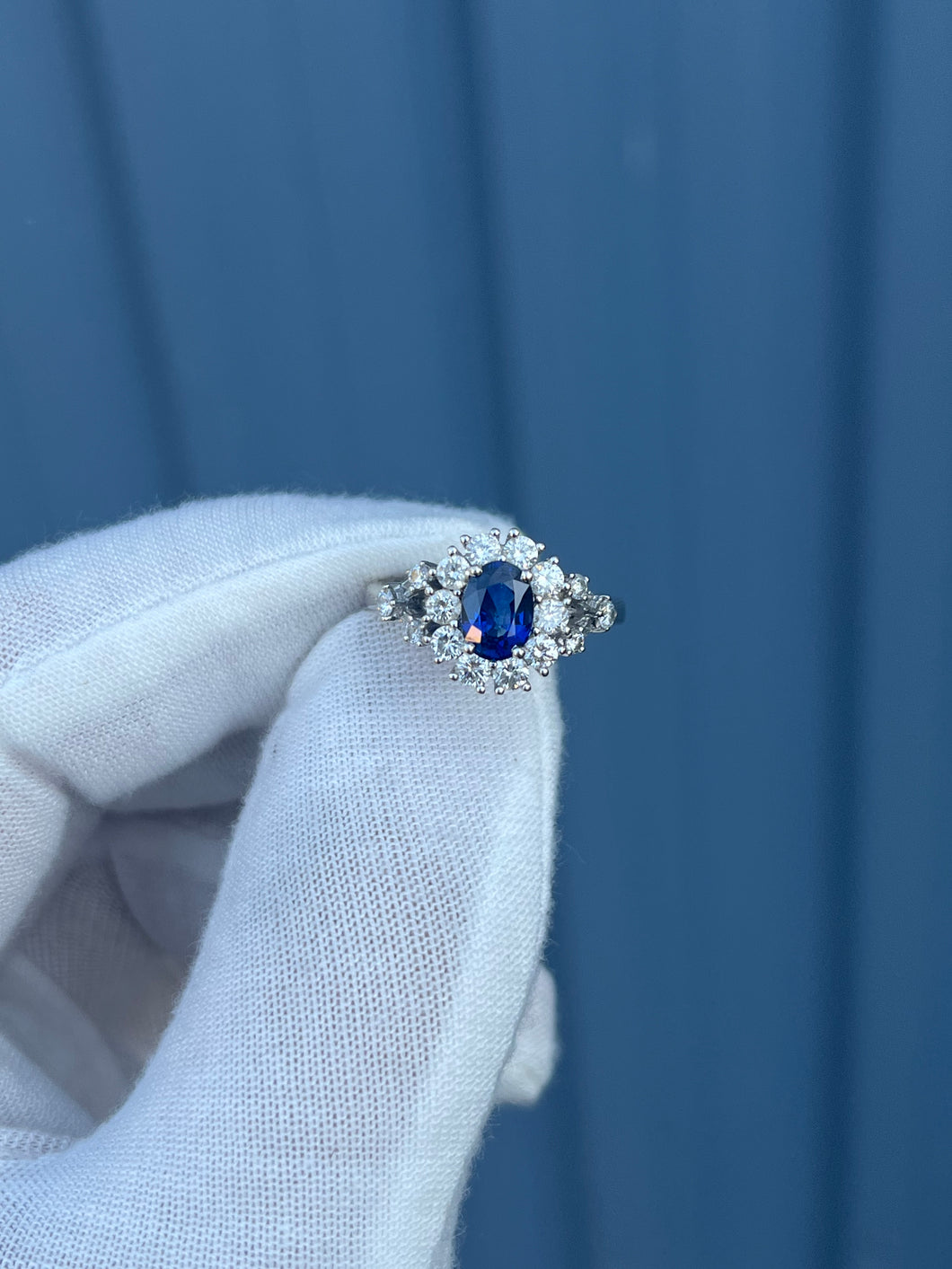 14K Sapphire Diamond Ring