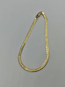 14K Fancy-Herringbone Bracelet