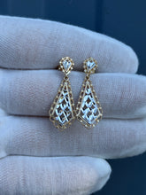 Load image into Gallery viewer, 14K Two-Tone Dangle Earrings
