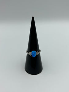 925 Blue Opal Ring