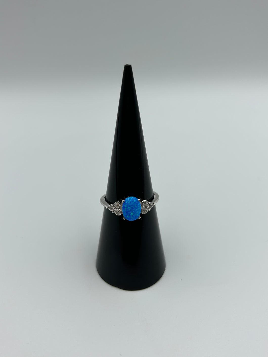 925 Blue Opal Ring