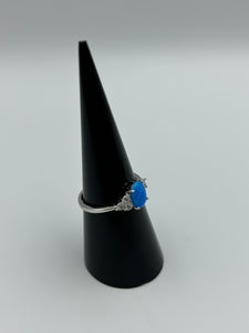 925 Blue Opal Ring