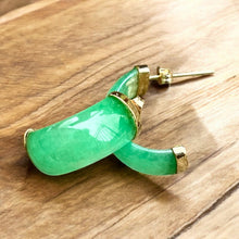 Load image into Gallery viewer, 14K Jade Earrings
