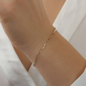 10K Paperclip Bracelet