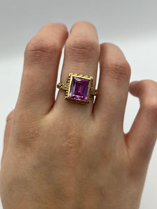 10K Pink Topaz Ring