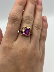 10K Pink Topaz Ring